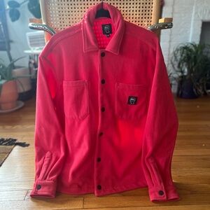 Brain Dead Fleece Climber Shirt Fleece - Magenta size Medium M